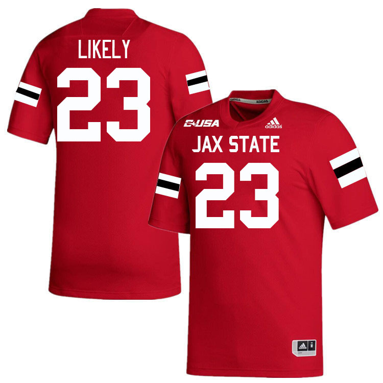 #23 Jalen Likely Jacksonville State Gamecocks College Football Jerseys Stitched-Red